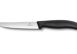 Nož VICTORINOX Gourmet stea ravan crni 12cm