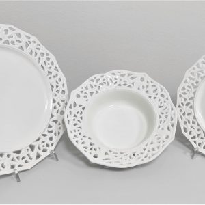 Tanjir OKRUGLI 3 komada Keramički beli