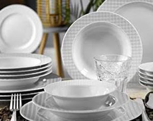 Servis za ručavanje KUTAHYA EKOSE Y PORCELANSKI SET BELI 18 DELOVA